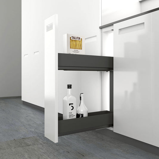 Lario 200 pull-out unit, cabinet body width 200, 2-tier, anthracite