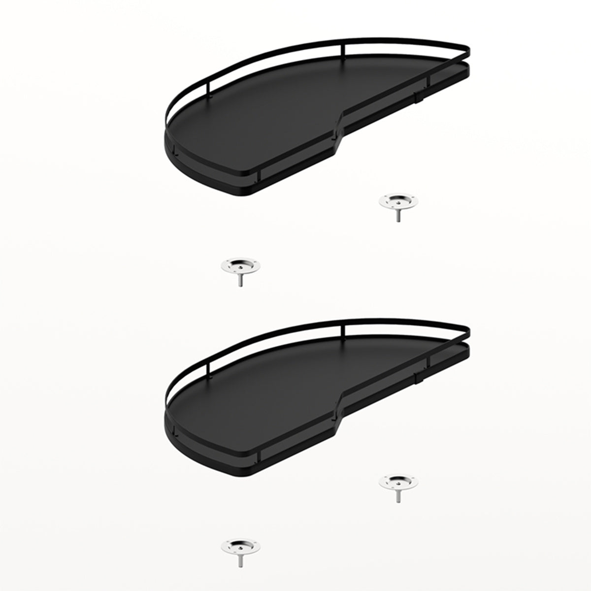 Pull-out shelf set Salso 200, Front panel width 450 to 600, Design left / Right, anthracite Colour