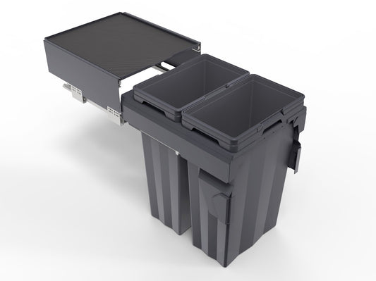 KOSARA SOFT CLOSE WASTE Double Pull Out Kitchen Cupboard Bin (T30 T40 T45 T45A)