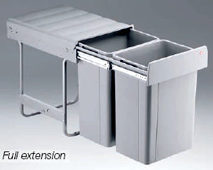 Wesco 52 litre TRIPLE Pull Out Kitchen Cupboard Bin (W52) 2 X 10L 1 X 26L