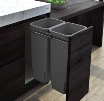Hideaway Compact 2 x 35ltr Top Mount Door Mount Double Pull Out Kitchen Cupboard Bin (HA70BBC) 503.52.483