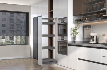 Tall larder unit, 5 height-adjustable shelves, Häfele Utensio Plus H2