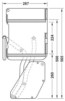 Overhead drop-down unit, Häfele Utensio Plus H2