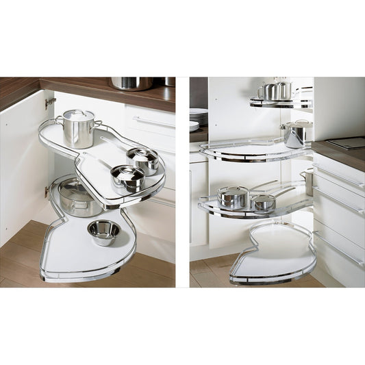 LeMans II Shelf sets Arena CLASSIC, chrome plated, Front panel width 450 to 600, Design left/Right