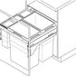 Waste Bin, Double Pull Out Kitchen Cupboard Bin Hailo Euro Cargo ST60