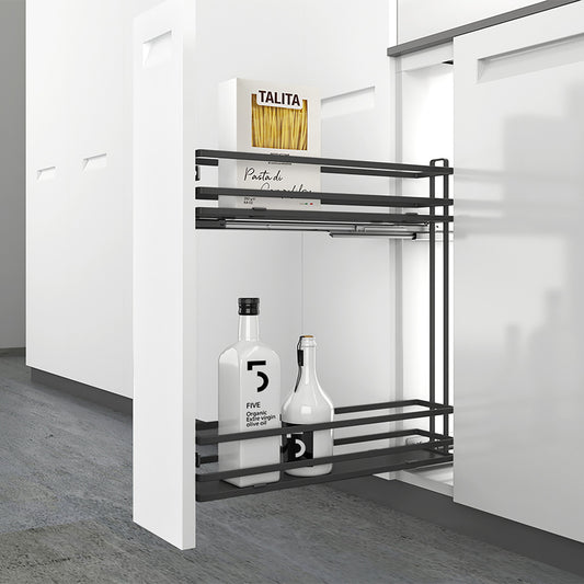 Lario 400 pull-out unit, cabinet body width 200, 2-tier, anthracite