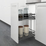 Lario 400 pull-out unit, cabinet body width 400, 2-tier, anthracite