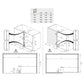 Pull-out shelf set Salso 200, Front panel width 450 to 600, Design left / Right, anthracite Colour