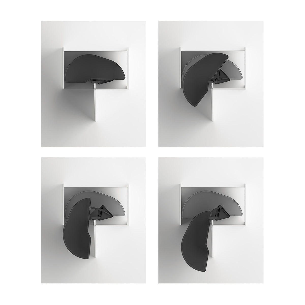 Pull-out shelf set Salso 200, Front panel width 450 to 600, Design left / Right, anthracite Colour