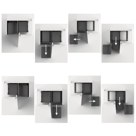 Orta 200, corner unit pull-out system, all inclusive set, front width 450 mm, left / right, anthracite colour