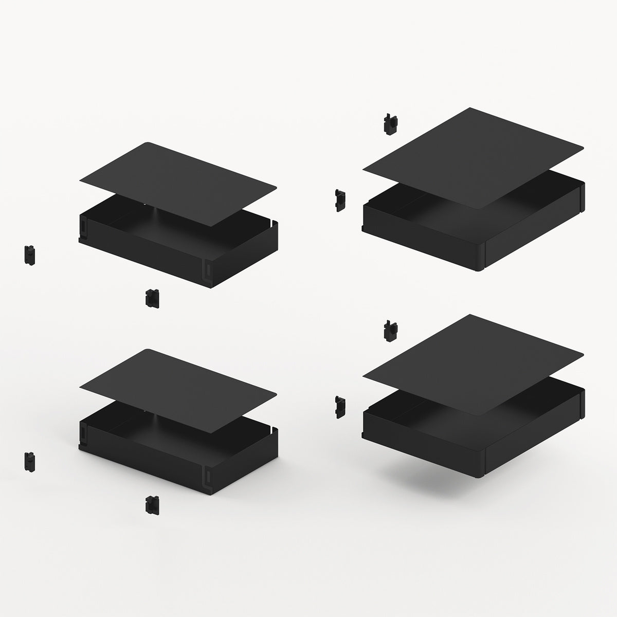 Goro 200, corner unit pull-out system, all inclusive set, front width 450 mm, Design left or Right, anthracite Colour