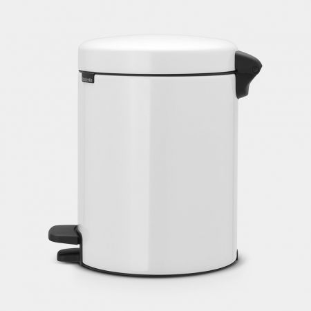 5L Pedal Bin WHITE