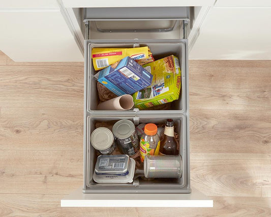 Wesco 40L Door Mount Double Pull Out Kitchen Cupboard Bin