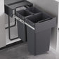 Kia Ora 46L OPTIO bins (2x10L + 1x26L) in Dark Grey K46