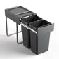 Kia Ora 52L OPTIO bins (2x26L) in Dark Grey K52