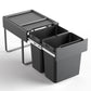 Kia Ora 50L OPTIO bins (2X25L) in Dark Grey K50
