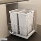 Kia Ora 70L (2x35L) Double Pull Out Kitchen Cupboard Bin Kitchen Bin in White with soft closing slides (W70B)