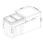 Kia Ora VITA 66L (2x33L) Kitchen Bin in Dark Grey. To suit 450mm cabinet K66450