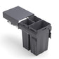 Kia Ora VITA 69L (2x16L+37L) Kitchen Bin in Dark Grey. To suit 450mm cabinet K69450