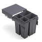 Kia Ora VITA 94L (2x16L+2x31L) Kitchen Bin in Dark Grey. To suit 600mm cabinet