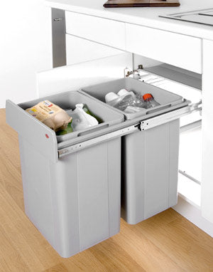 Wesco 52 litre Double Pull Out Kitchen Cupboard Bin