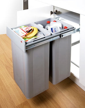 Wesco 64 litre Double Pull Out Kitchen Cupboard Bin