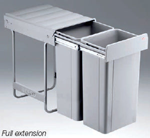 Wesco 64 litre Double Pull Out Kitchen Cupboard Bin