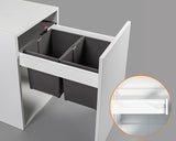 Blum TANDEMBOX antaro Standard Drawer M Height 83MM 30kg 500mm Silk White with BLUMOTION + Orion Grey 34L (2x17L bins) WBPB5040Z. To suit 500mm cabinet.