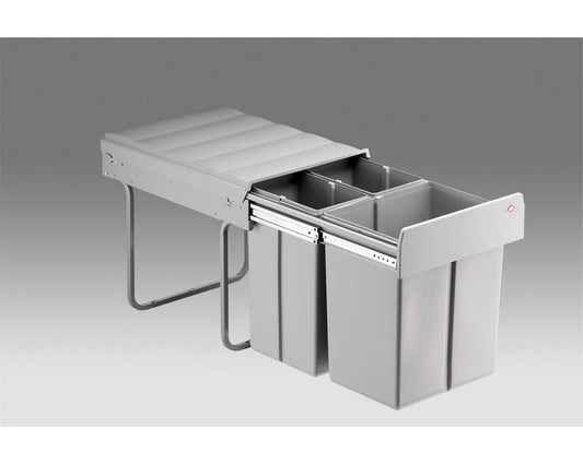 Wesco 40 litre triple Pull hinged door Kitchen Cupboard Bin