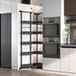 Pantry unit, Häfele Utensio Plus H2, cabinet width: 450 mm, with separate door shelf and height-adjustable shelves