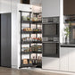 Pantry unit, Häfele Utensio Plus H2, cabinet width: 450 mm, with separate door shelf and height-adjustable shelves