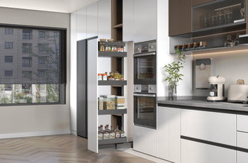 Tall larder unit, 5 height-adjustable shelves, Häfele Utensio Plus H2