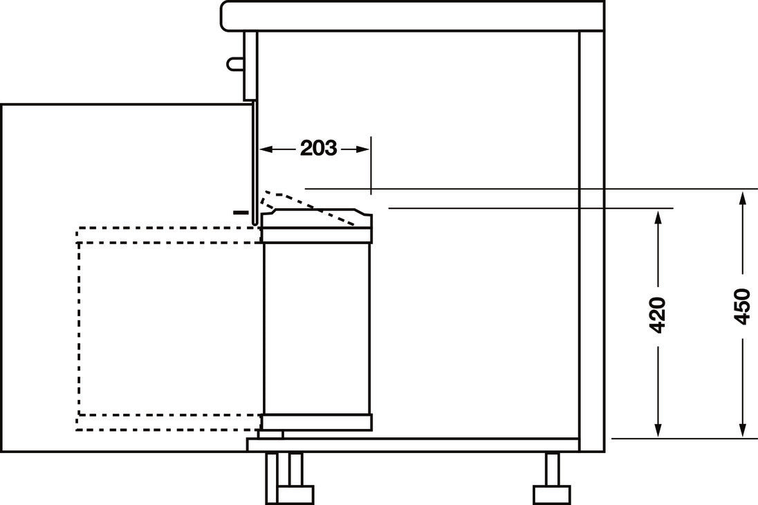 Hailo 18 litre Swing Out Kitchen Bin