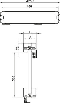 Base pull-out unit, For cabinet width 150 mm, Häfele Utensio Plus H2