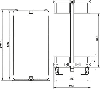 Maxi base pull-out unit, For cabinet width 300mm, Häfele Utensio Plus H2