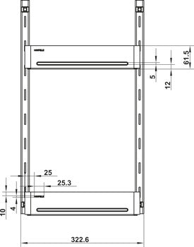 Door rack, Häfele Utensio Plus H2