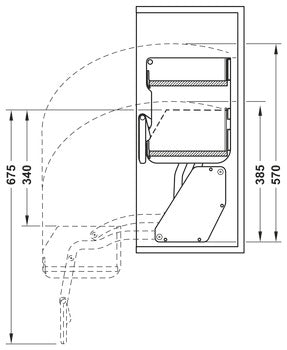 Overhead drop-down unit For cabinet width 900mm, Häfele Utensio Plus H2