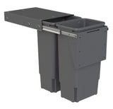 Hideaway Compact 2 x 35ltr Top Mount Door Mount Double Pull Out Kitchen Cupboard Bin (HA70BBC) 503.52.483